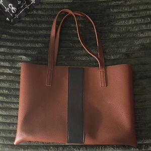Vince Camuto Brown and Black Tote Bag
